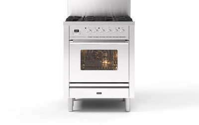 ILVE Roma 70cm 4 Burner Dual Fuel Range Cooker, Colour: Stainless Steel