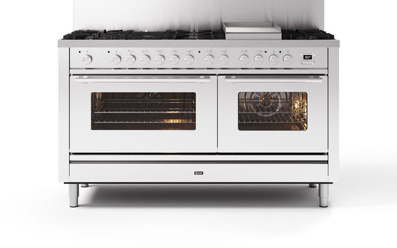 ILVE Roma 150cm Fry Top Double Dual Fuel Range Cooker