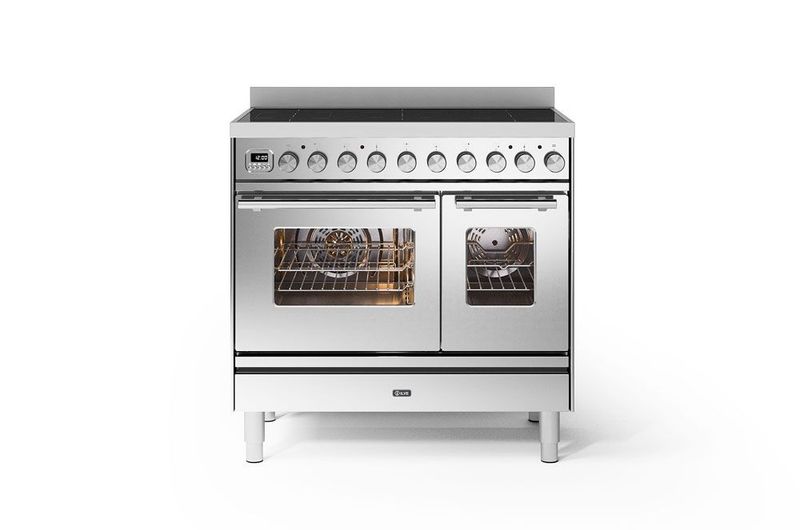 ILVE Roma  90cm Twin Induction Double Oven Range Cooker, Colour: Stainless Steel