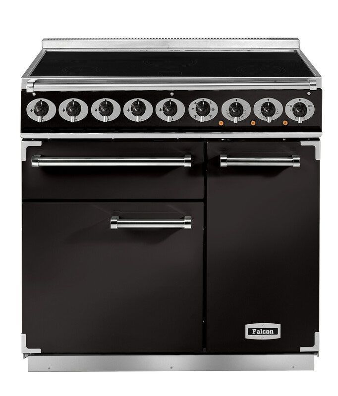 Falcon Deluxe 1000 Induction Range Cooker, Colour: Black