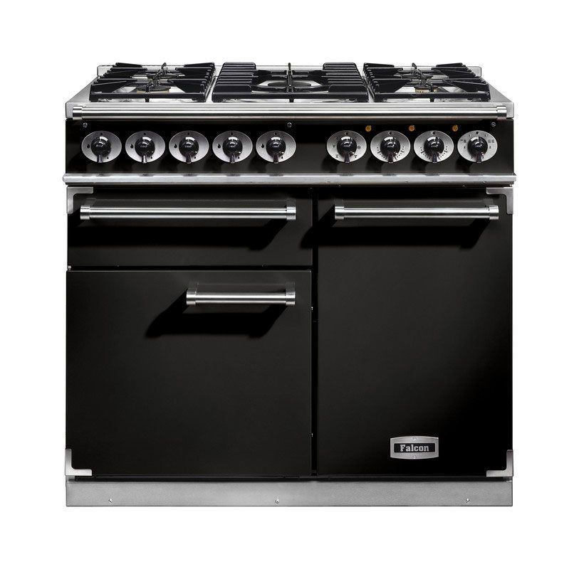 Falcon Deluxe 1000 Dual Fuel Range Cooker - F1000DXDF, Colour: Black