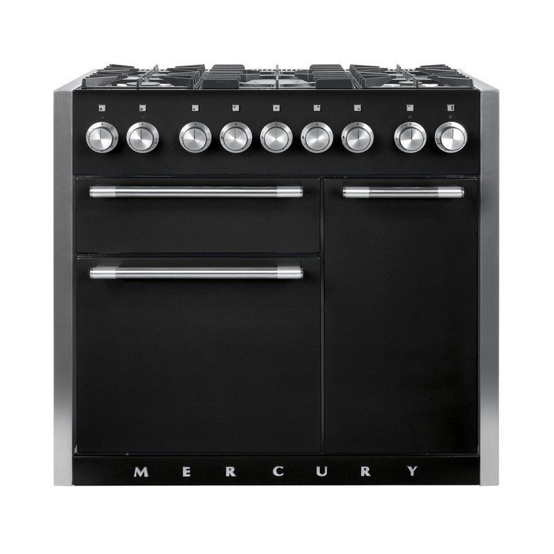 Mercury 1000 Dual Fuel Range Cooker Oven - MYC1000DF, Colour: Ash Black (Satin)