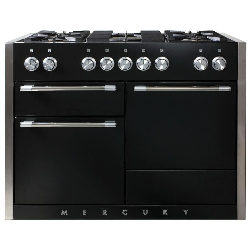 Mercury 1200 Dual Fuel Range Cooker Oven - MCY1200DF, Colour: Ash Black (Satin)