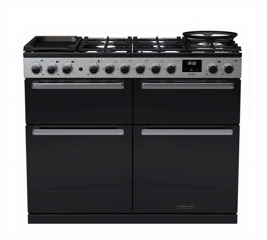 Rangemaster Edge Deluxe 110cm Dual Fuel Range Cooker - EDDLB110DFG