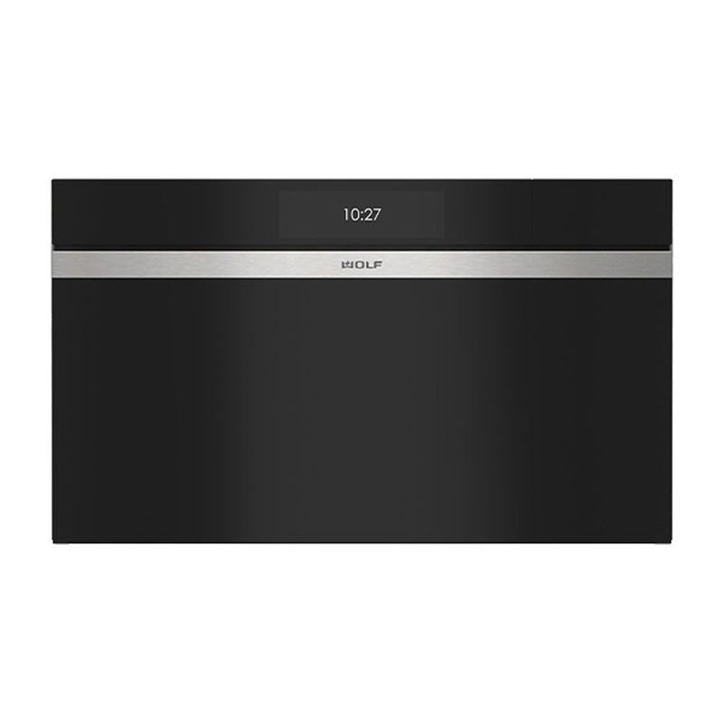 Wolf M Series Contemporary Black Glass Convection Steam Oven ICBCSO3050CM/B