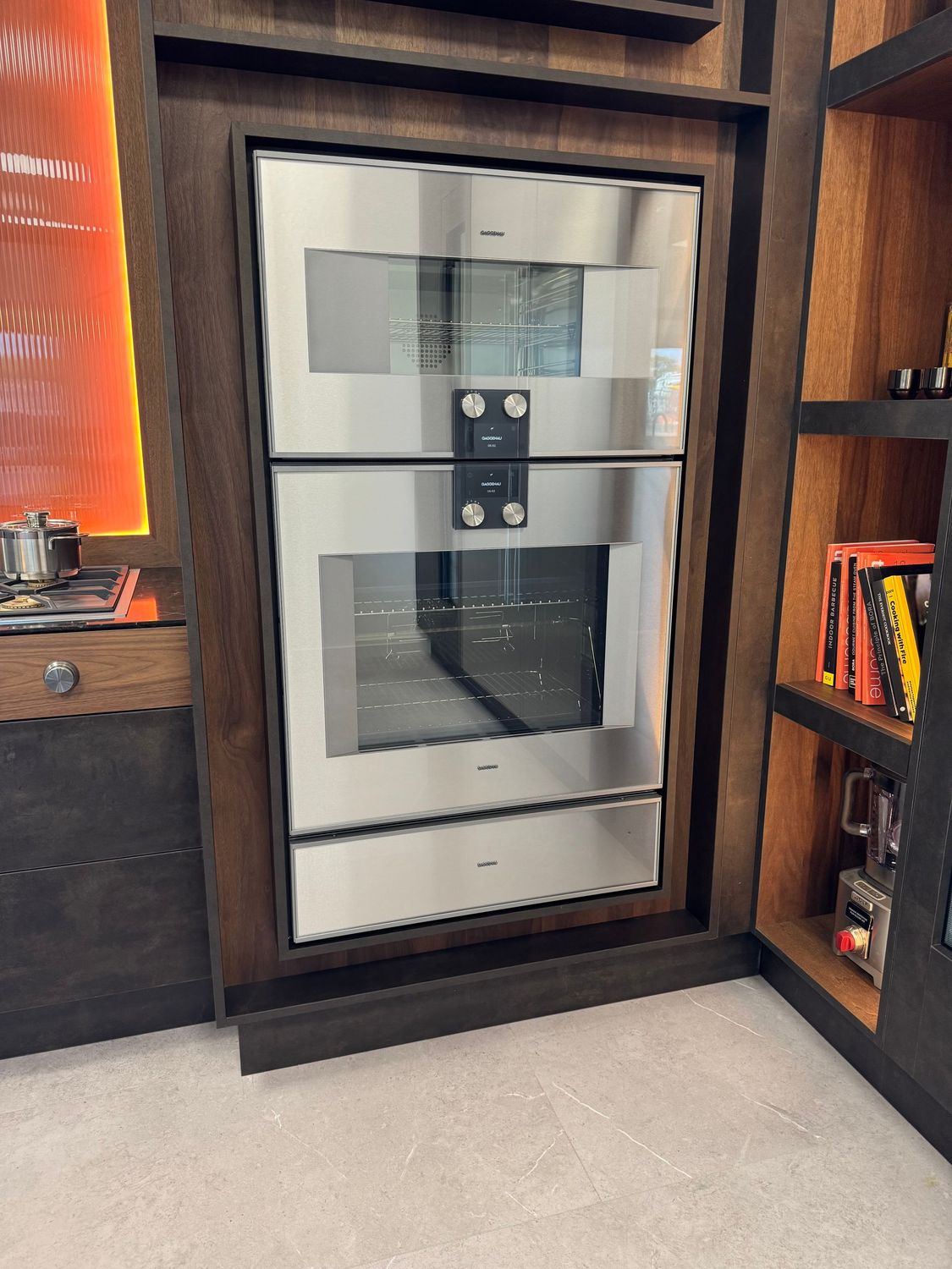 Ex Display Gaggenau Oven Set 76cm BO480112 BS484112 WS482110