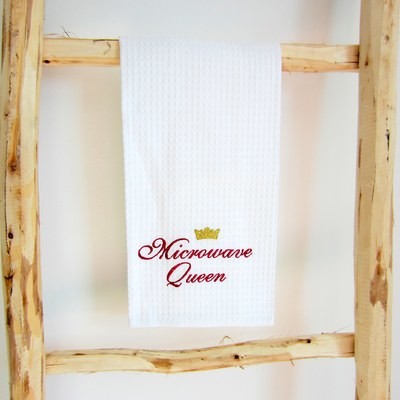 Tea Towel &#39;Microwave Queen&#39;