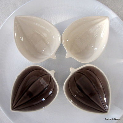 Bowl &#39;Leaf&#39; Creme (L)