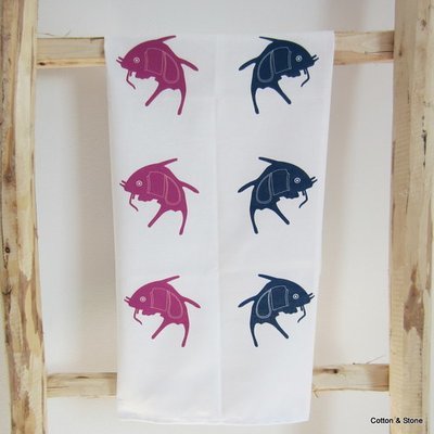 Tea Towel &#39;Red Carp&#39; multi