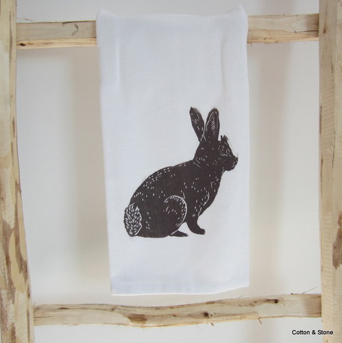 Tea Towel &#39;Rabbit&#39;