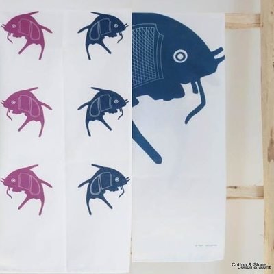 Tea Towel &#39;Red Carp&#39; Set