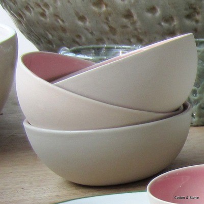 Handmade Bisque Bowl Aubergine Small
