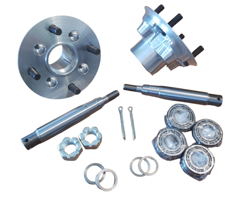(PAIR FORD PCD) Caterham Forged Aluminium Hub and Stub Axle Upgrade.