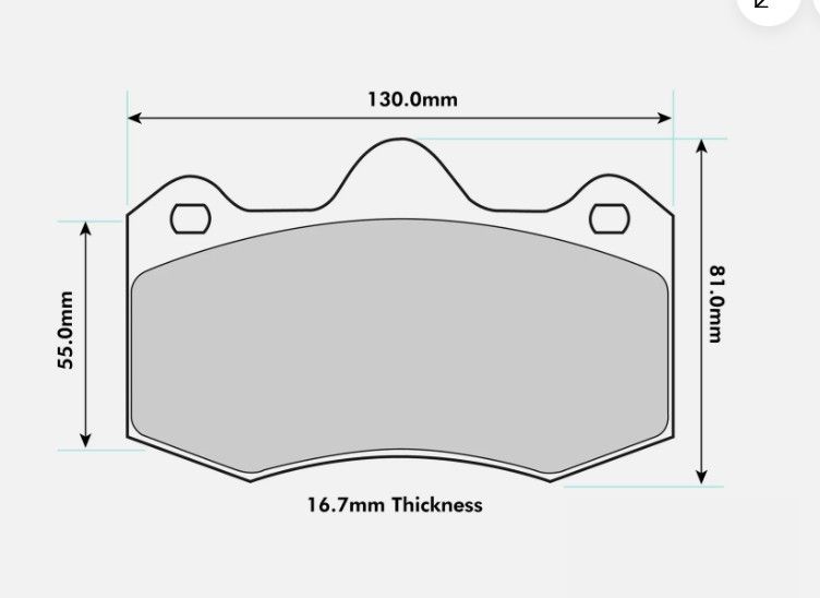 McLaren Ferodo Racing DS2500 Pads - OEM Steel Brakes, Rear Axle