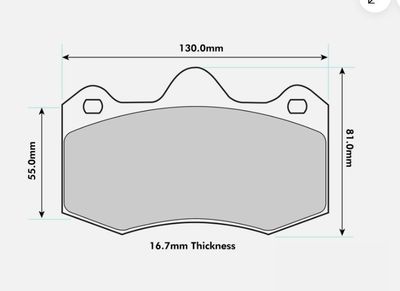 McLaren Ferodo Racing DS2500 Pads - OEM Steel Brakes, Rear Axle