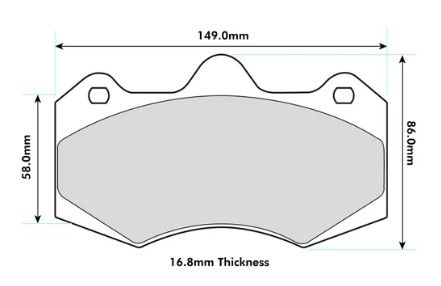 McLaren Ferodo Racing DS3000 Pads - OEM Steel Brakes, Front Axle