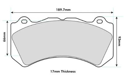 McLaren Ferodo Racing DS2500 Pads -  Front Axle, Steel Brake Conversion Fitment Only