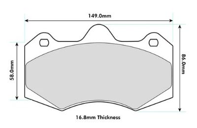 McLaren Ferodo Racing DS2500 Pads -  Rear Axle, Steel Brake Conversion Fitment Only
