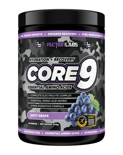 Core 9 (Hydration + Recovery) by Faction Labs, Flavour: Juicy Grape