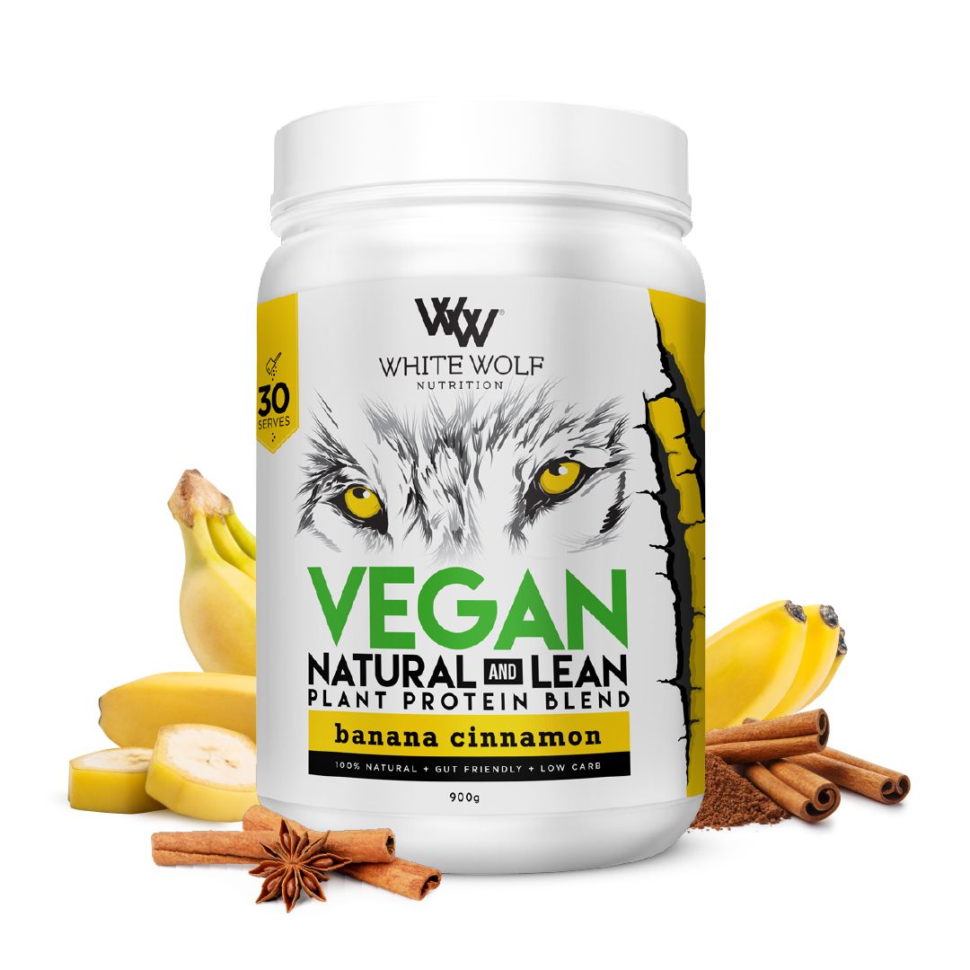 Natural &amp; Lean Vegan Protein 900g Banana Cinnamon