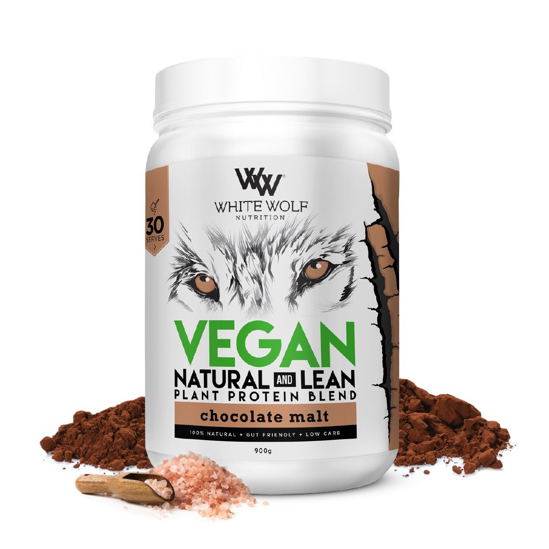 Natural &amp; Lean Vegan Protein 900g Choc Malt