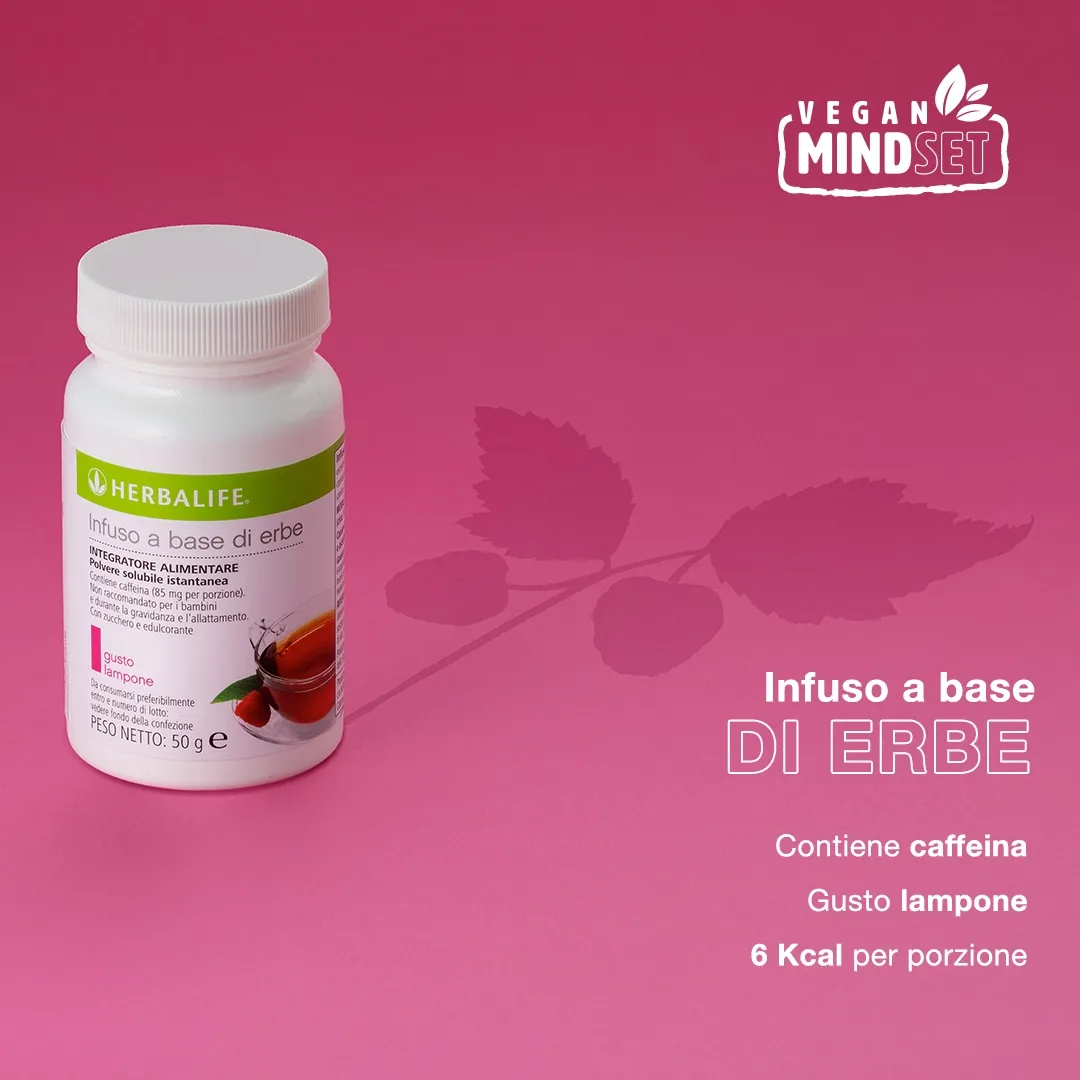 Herbal tea infusion raspberry flavour 50 g instant tea