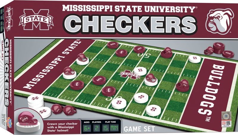Mississippi State Bulldogs Checkers Board Game