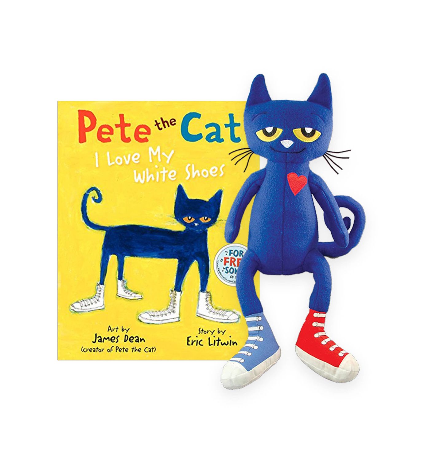 Pete The Cat Plush with hardcover book