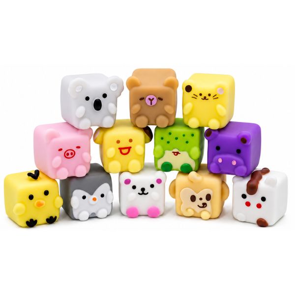 12pc Kawaii Cube Animal Mochis