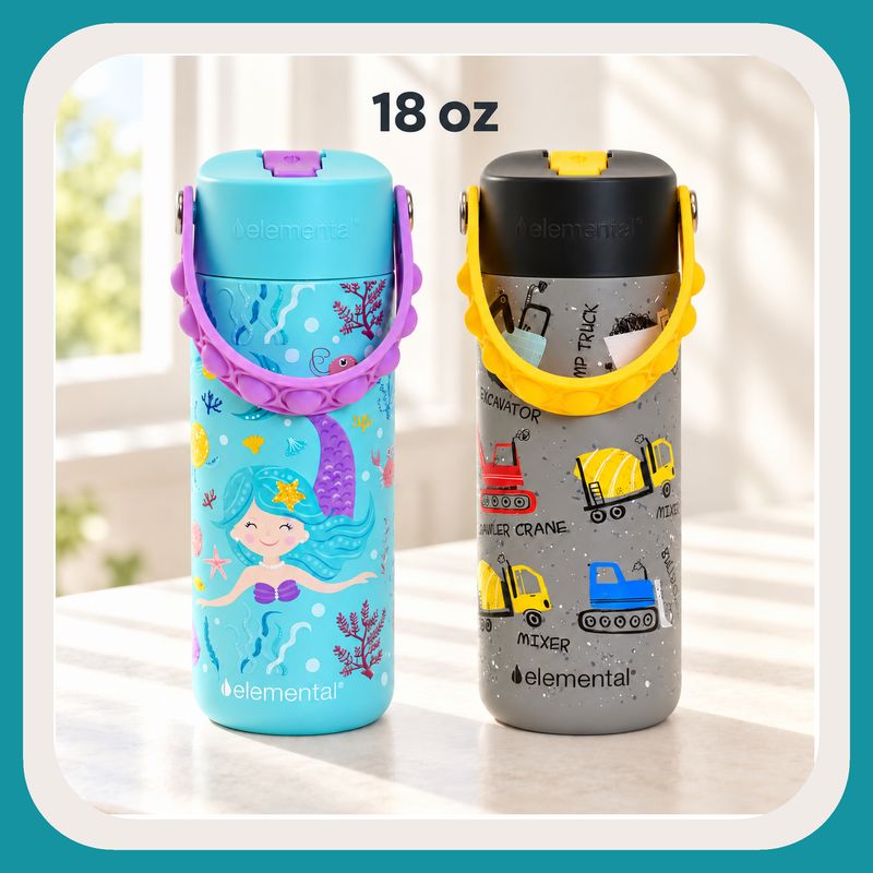 Fidget Handle Kids Stainless Bottle 18oz