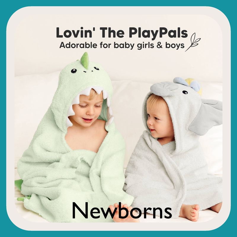 Playpals Hooded Baby Bath Towels for Newborn
