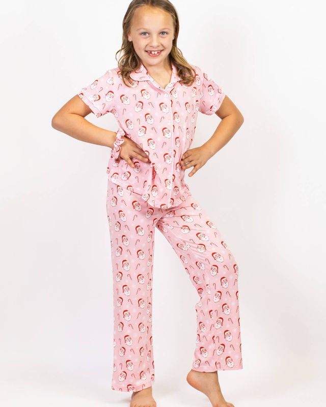 Girl's Candy Cane Cutie Sleep Pants Set Light Pink/Red/White -Asst.