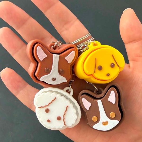 Dog Fidget Clicker Keychains