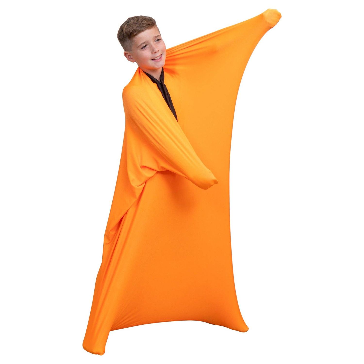 Sensory Stretchy Body Sock - New Snap Closure, Color: Orange 1132-C, Size: Small: 40" x 27"