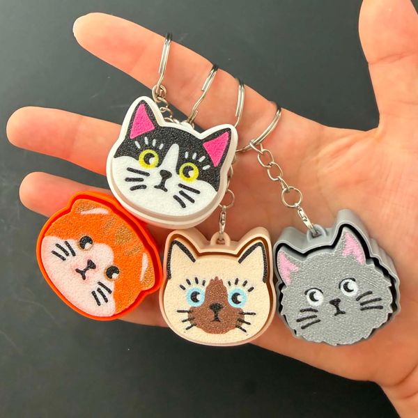 Cat Fidget Clicker Keychains