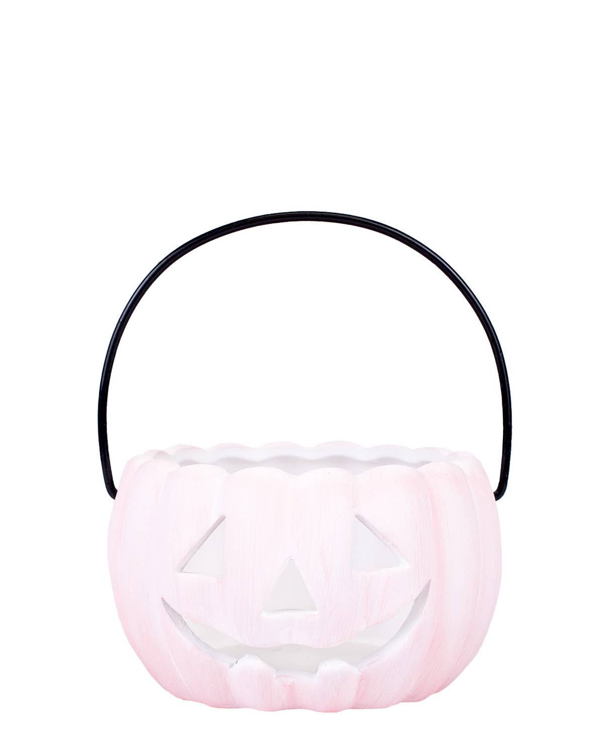 Elliott Ceramic Pumpkin Pink/Black 4.25x2.5