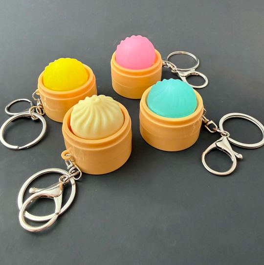 Dumpling Fidget Clicker Keychains