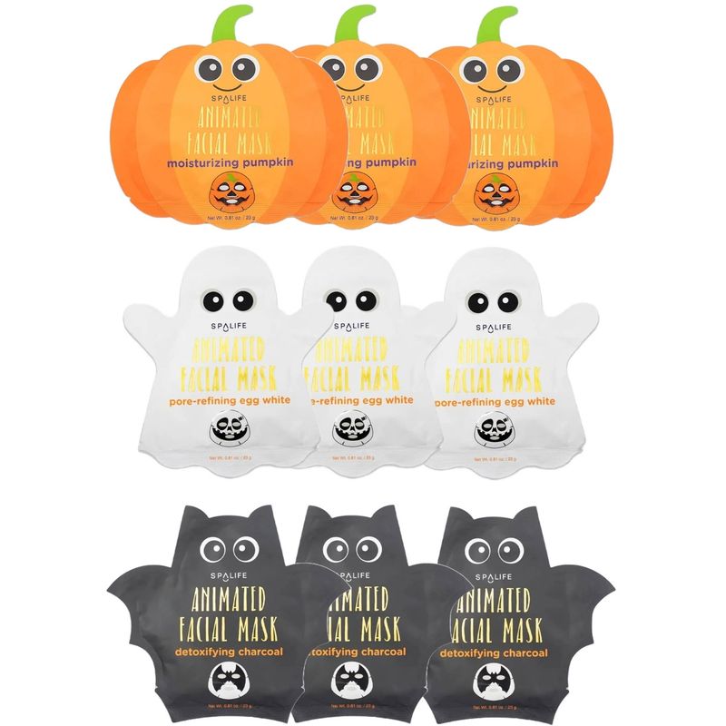 Korean Skincare Halloween Sheet Masks | Pumpkin, Ghost &amp; Bat
