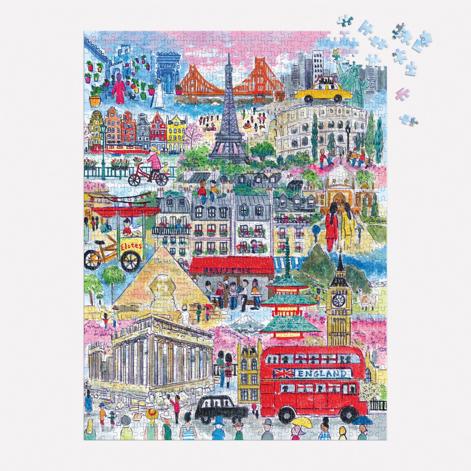 1000 Piece Puzzle Michael Storrings Around the World, Theme: Around the World
