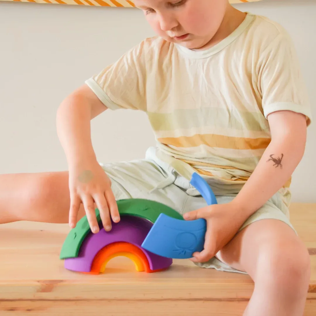Jellystone Rainbow Stacker Teether &amp; Toy - Rainbow