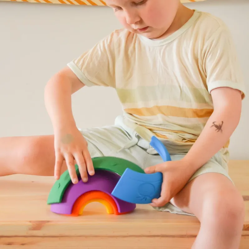 Jellystone Rainbow Stacker Teether &amp; Toy - Rainbow