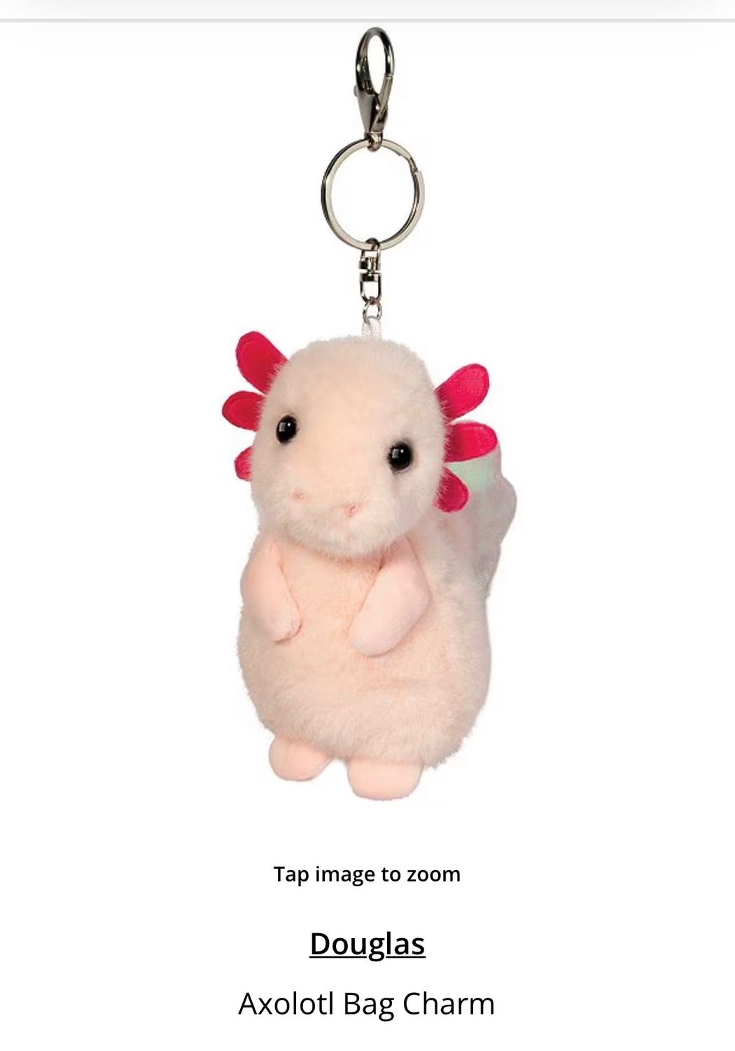 Plush Toy Bag Charm, Animal: Axolotl