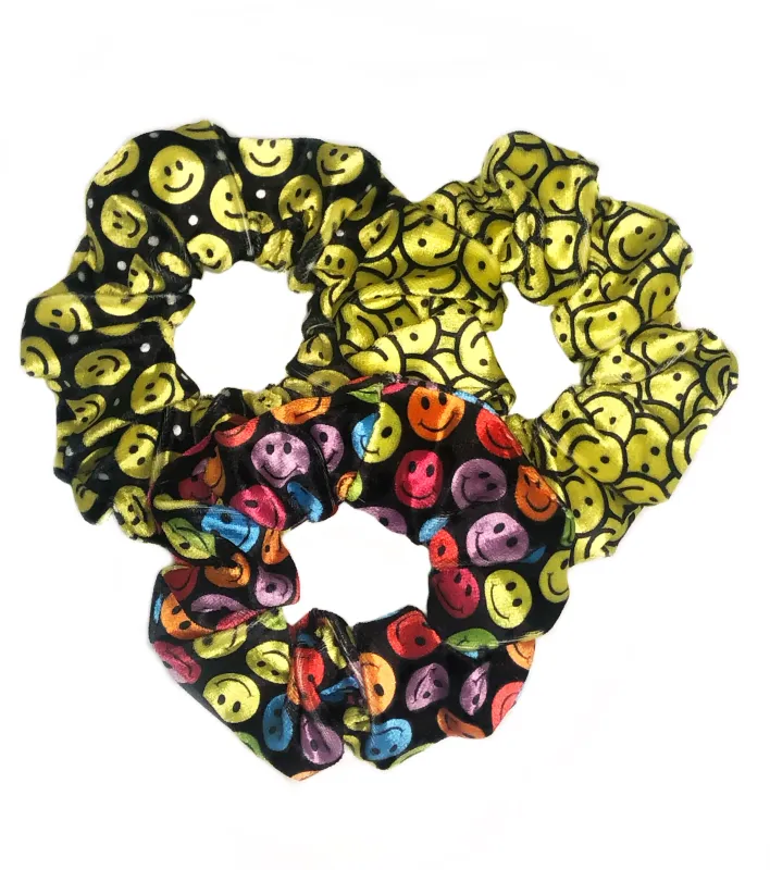Smiley Face Scrunchie Pack