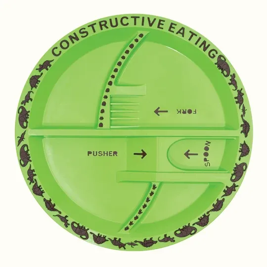Constructive Eating Plates, Theme: Dino