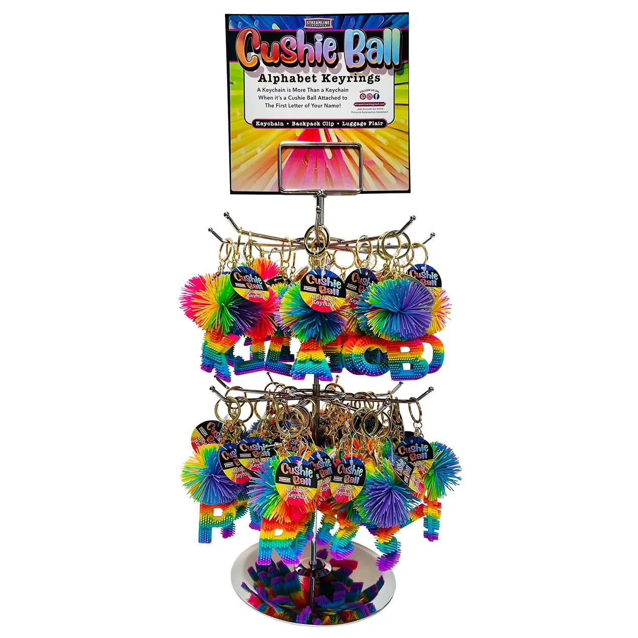CUSHIE BALL ALPHABET KEYRING