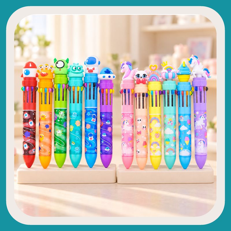 10-Color Retractable Ballpoint Pen