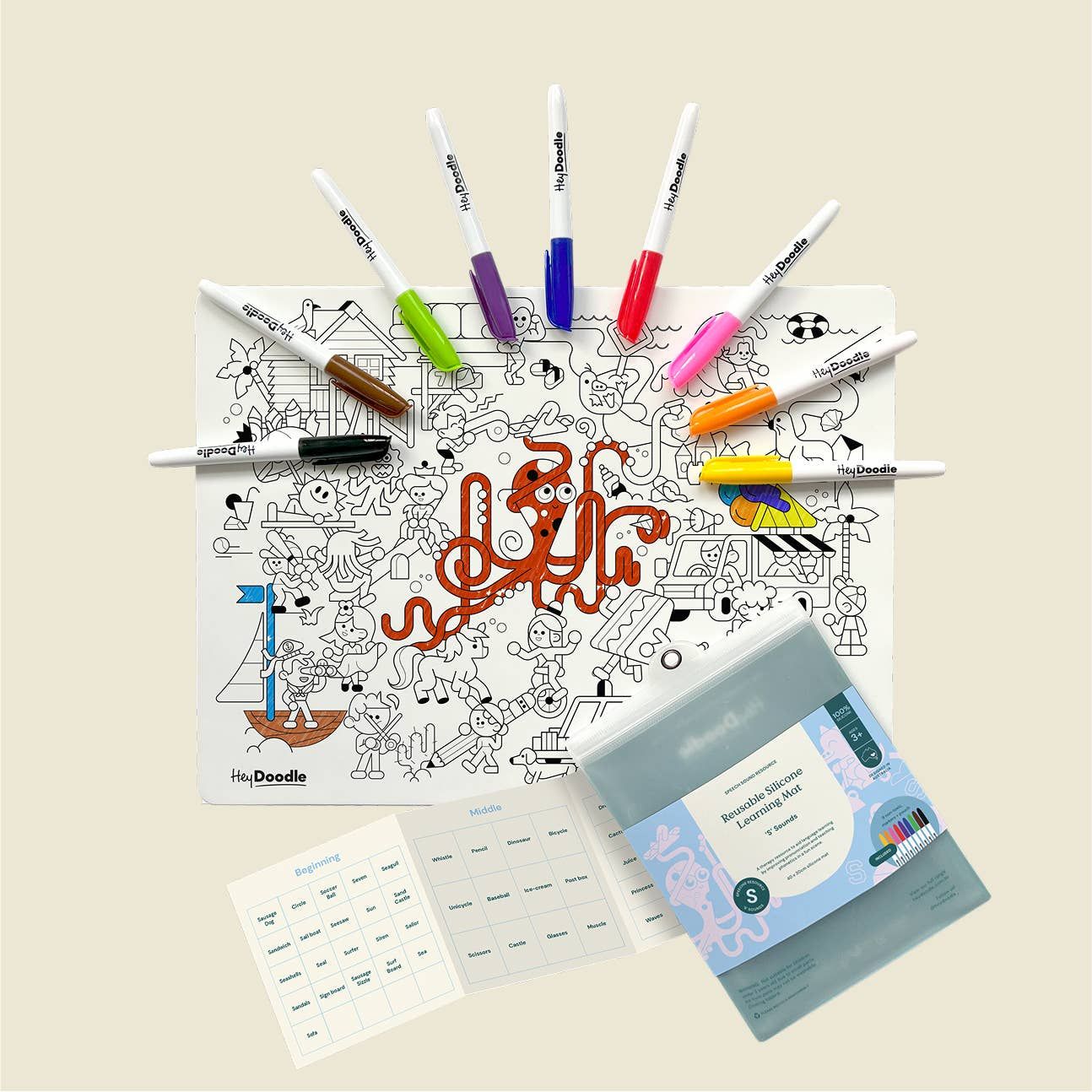 S' Sounds Reusable Speech Therapy Learning Mat