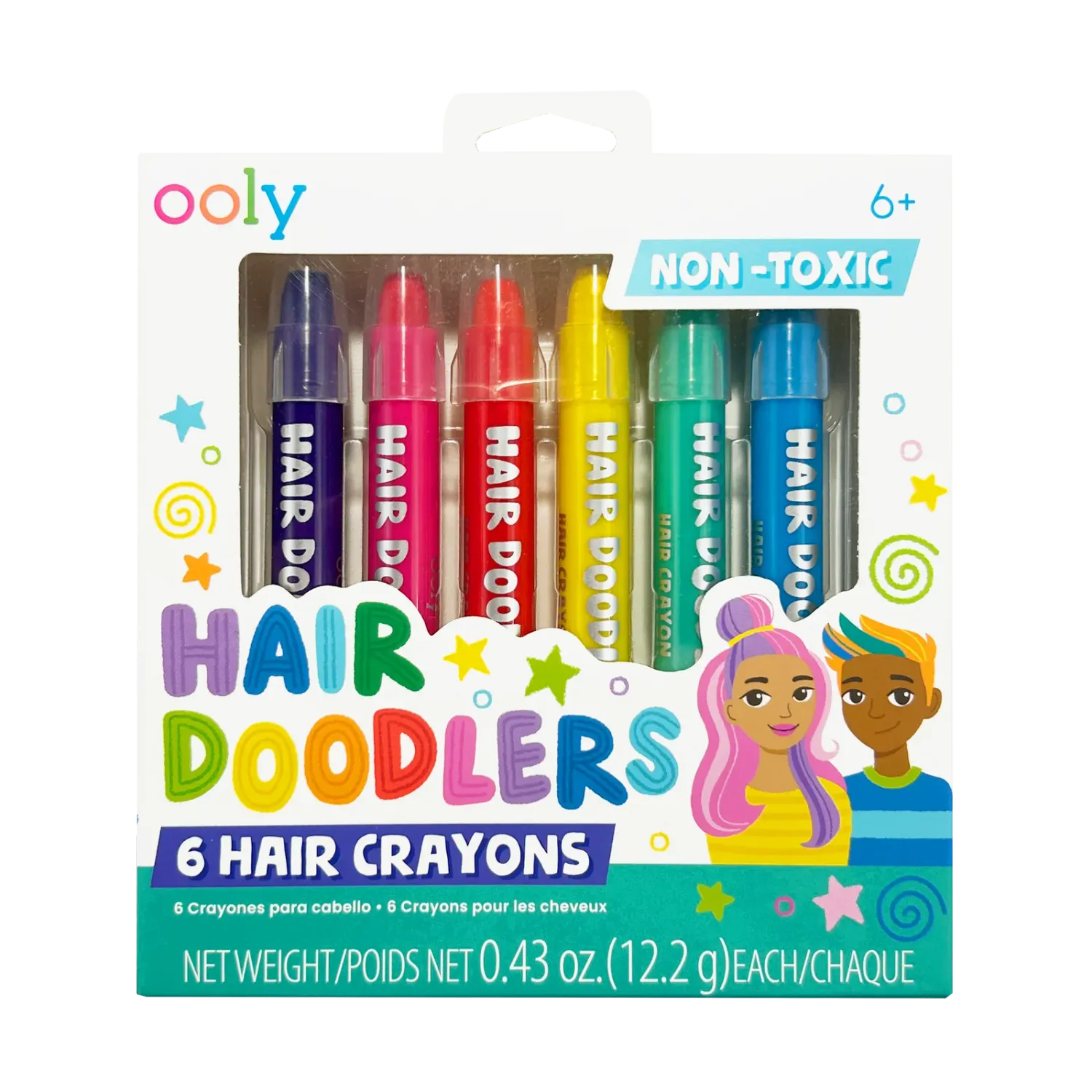 Hair Doodlers: Hair Crayons - set of 6