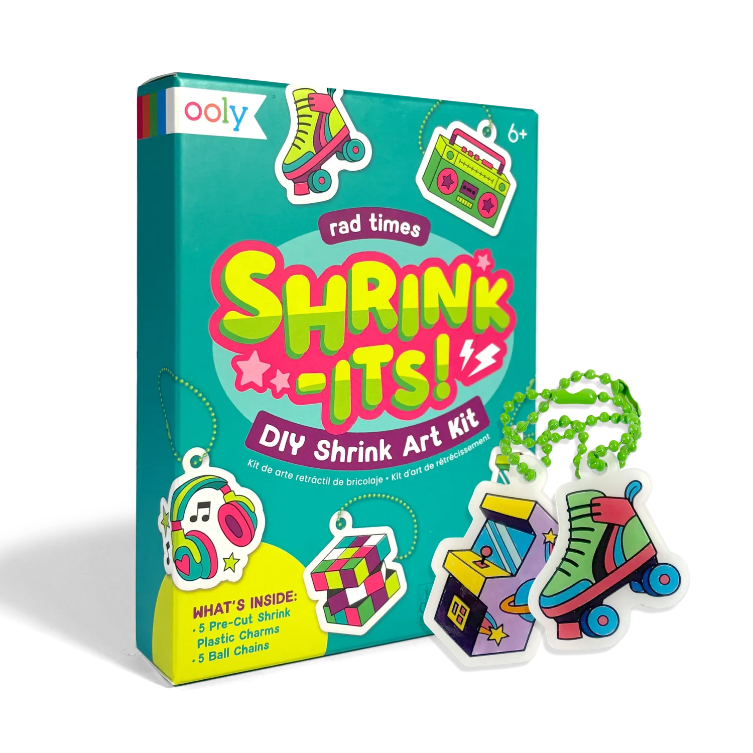 Mini Shrink-Its! D.I.Y. Shrink Art Kit, Theme: Rad Times