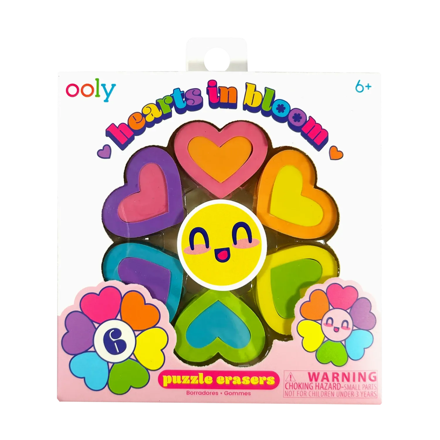 Hearts In Bloom: Erasers (Set of 6)